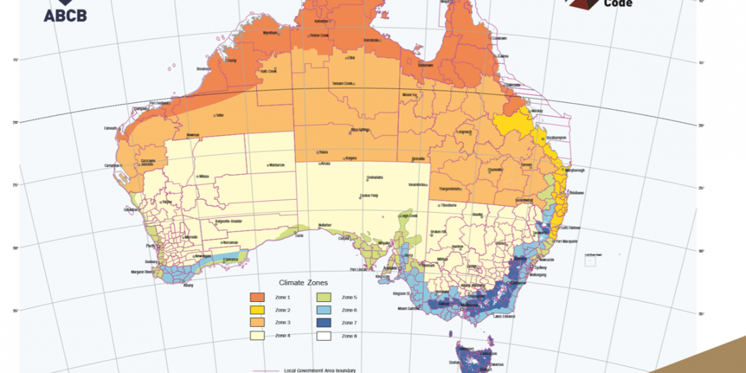 Image of Australia's climate zone map