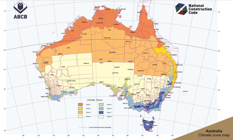 Image of Australia's climate zone map