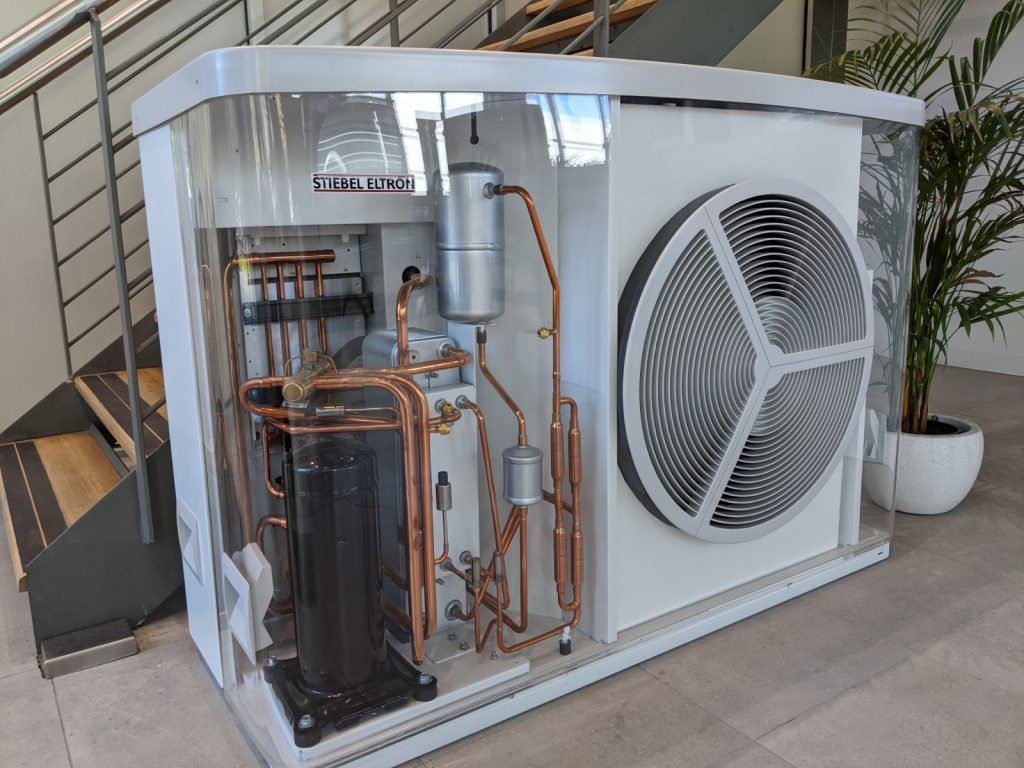 Hydrosol cut-away image of Stiebel Eltron WPL25ACS 14kW hydronic heat pump