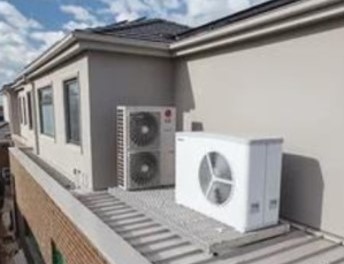 Hydrosol image of roof mounted outdoor units on vibration isolation platform