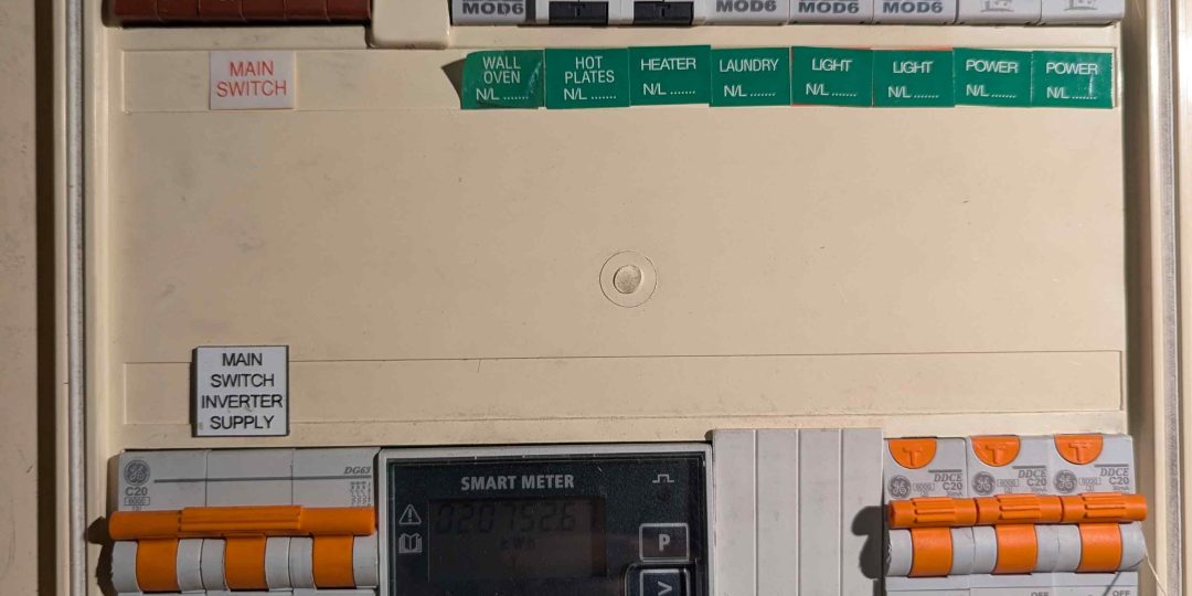Image of a 3-phase switchboard re power for your electric home